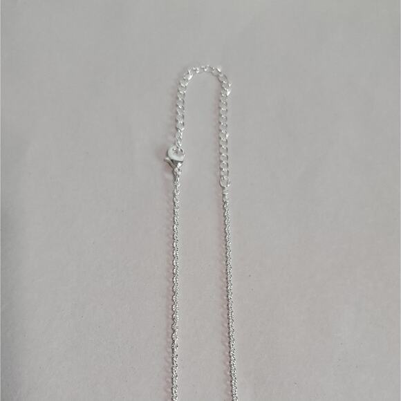 Disney Silver-Tone Clear Rhinestone Letter M Necklace Minnie Mouse Bow Pendent - Picture 10 of 15